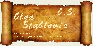 Olga Stablović vizit kartica